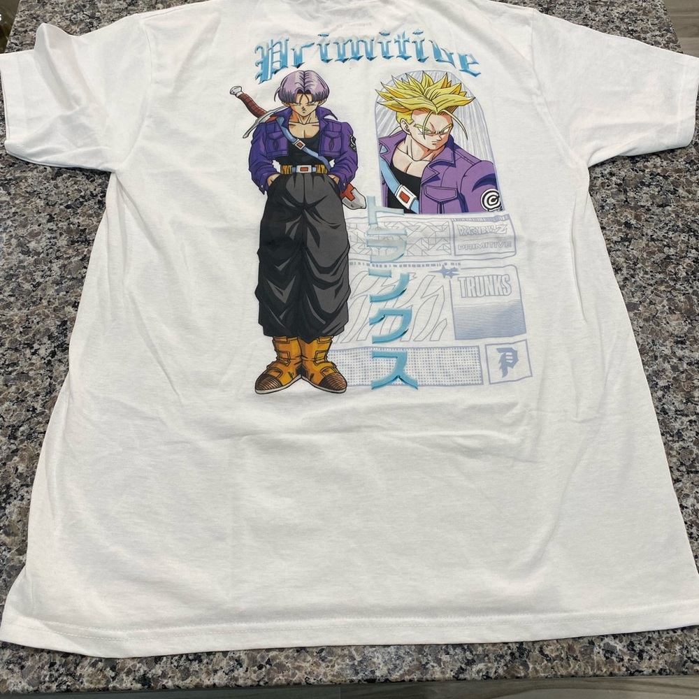 NWT Primitive White T. Shirt with Trunks Graphic